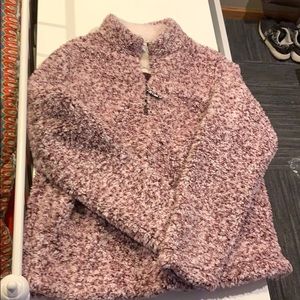 Maroon/purple wubby Sherpa Pullover